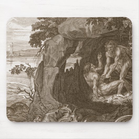 Aristeus Compels Proteus om zijn orakels te onthul Muismat (Voorkant)