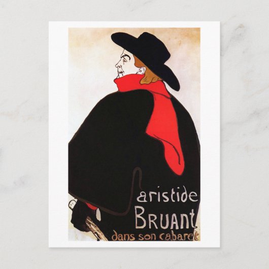 Aristide Bruant dans son Cabaret Briefkaart (Voorkant)