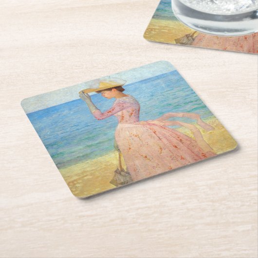 Aristide Maillol - Vrouw met een Parasol Kartonnen Onderzetters (Schuin)