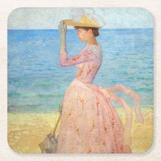 Aristide Maillol - Vrouw met een Parasol Kartonnen Onderzetters (Voorkant)