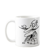 Aristocraat met handvat-bar snor en bel. grappig