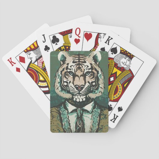 Aristocraat Tijger Pokerkaarten (Achterkant)
