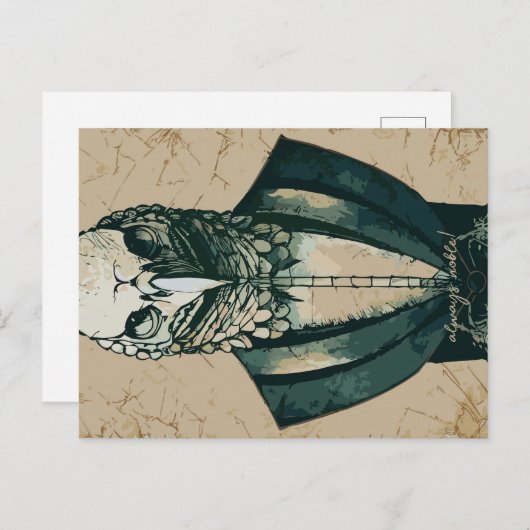 Aristocrat Bald Eagle Standbeeld Briefkaart (Voorkant / Achterkant)