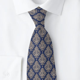 Aristocrat Damask Blue NeckTie Stropdas