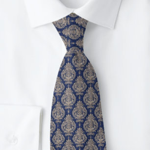 Aristocrat Damask Blue NeckTie Stropdas