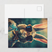  aristocrat Paasbunny met zonnebril Briefkaart (Voorkant / Achterkant)
