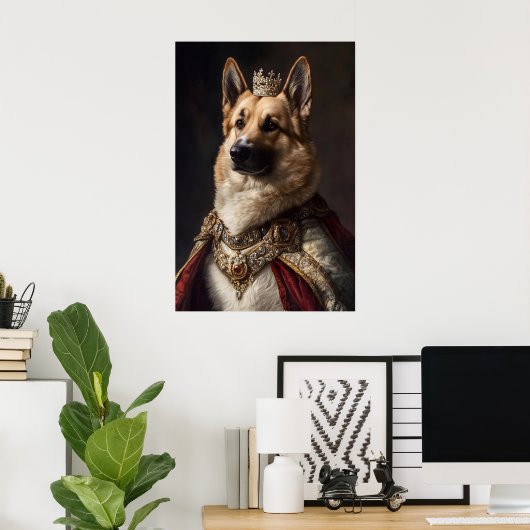 Aristocratic German Shepherd Art, Renaissance Dog Poster (Thuiskantoor)