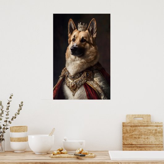 Aristocratic German Shepherd Art, Renaissance Dog Poster (Keuken)