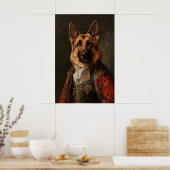 Aristocratic German Shepherd Print, Renaissance Poster (Keuken)