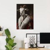 Aristocratic Goat Portrait, Renaissance Animal Art Poster (Thuiskantoor)