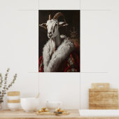 Aristocratic Goat Portrait, Renaissance Animal Art Poster (Keuken)