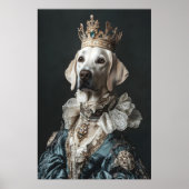 Aristocratic Labrador Art Print, Funny Renaissance Poster (Voorkant)