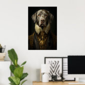 Aristocratic Labrador Portrait, Funny Royal Dog Poster (Thuiskantoor)