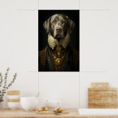 Aristocratic Labrador Portrait, Funny Royal Dog Poster (Keuken)