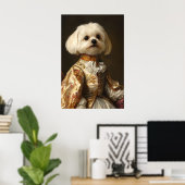 Aristocratic Maltese Dog Art Print, Renaissance Poster (Thuiskantoor)