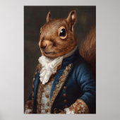 Aristocratic Squirrel Portrait, Renaissance Animal Poster (Voorkant)