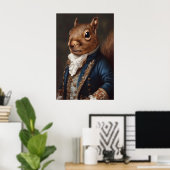 Aristocratic Squirrel Portrait, Renaissance Animal Poster (Thuiskantoor)