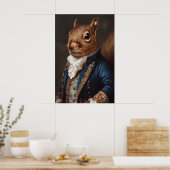 Aristocratic Squirrel Portrait, Renaissance Animal Poster (Keuken)