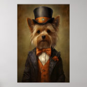 Aristocratic Yorkshire Terrier Print, Renaissance Poster (Voorkant)