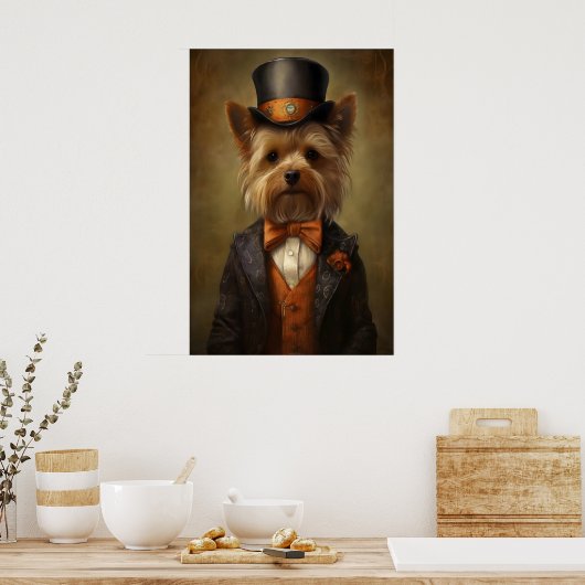 Aristocratic Yorkshire Terrier Print, Renaissance Poster (Keuken)