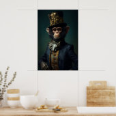 Aristocratische aapprint, Renaissance dier Poster (Keuken)