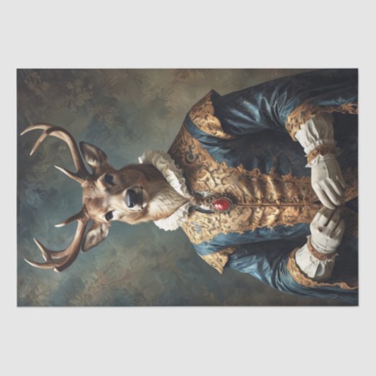 Aristocratische Buck -Decoupage- Tissuepapier (Voorkant)