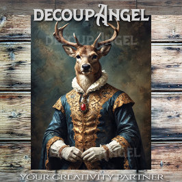 Aristocratische Buck -Decoupage- Tissuepapier