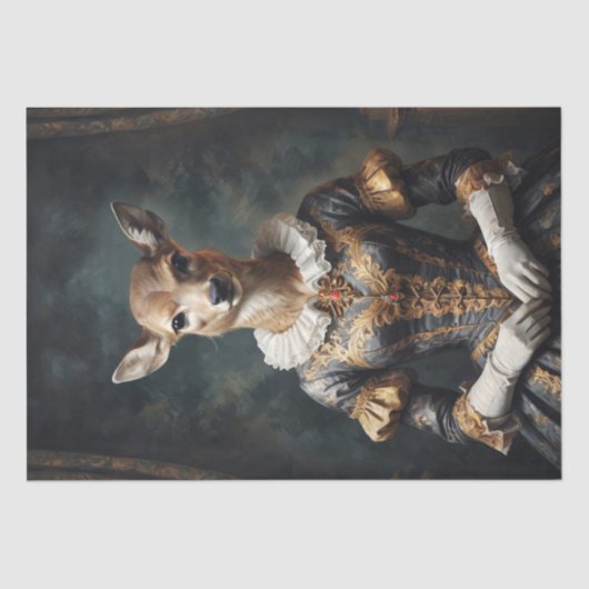 Aristocratische Doe -Decoupage- Tissuepapier (Voorkant)