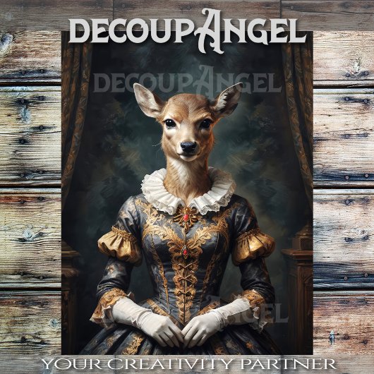 Aristocratische Doe -Decoupage- Tissuepapier