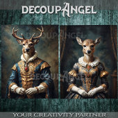 Aristocratische hertenpaar 2 Design ontkoppeling Tissuepapier