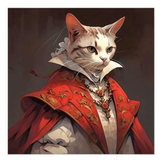 Aristocratische kat grappig foto afdruk (Voorkant)