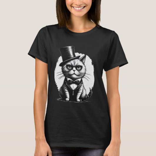 Aristocratische Kat - Grappige Kat T-shirt (Voorkant)