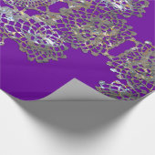 Aristocratische Monogram Paars Cadeaupapier (Hoek)