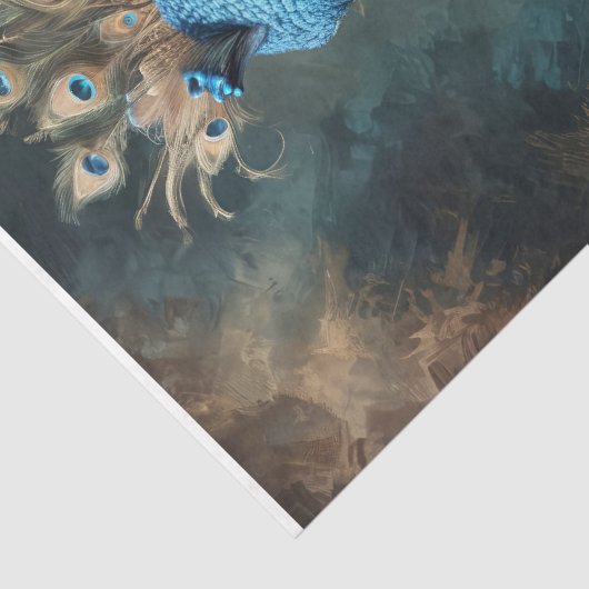 Aristocratische pauw -Decoupage- Tissuepapier (Detail)