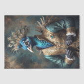 Aristocratische pauw -Decoupage- Tissuepapier (Voorkant)