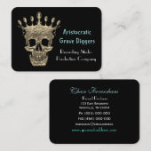 Aristocratische Skull Black II Professional Visitekaartje (Voorkant / Achterkant)
