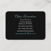 Aristocratische Skull Black II Professional Visitekaartje (Achterkant)