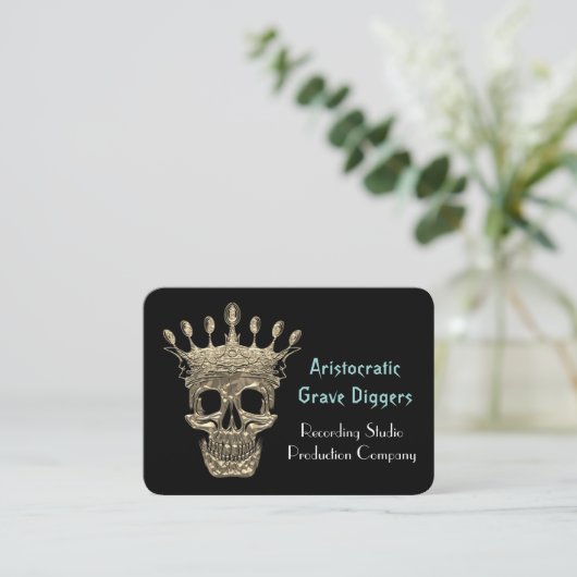 Aristocratische Skull Black II Professional Visitekaartje (Staand voorkant)