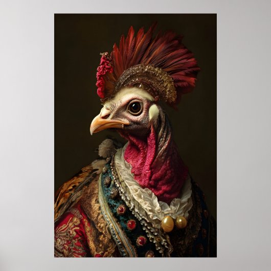Aristocratische Turkije Portret, Grappige Renaissa Poster (Voorkant)
