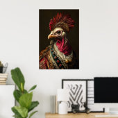 Aristocratische Turkije Portret, Grappige Renaissa Poster (Thuiskantoor)