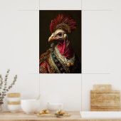 Aristocratische Turkije Portret, Grappige Renaissa Poster (Keuken)