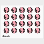 Aristocratische vrouw Ronde Sticker (Vel)