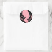 Aristocratische vrouw Ronde Sticker (Tas)