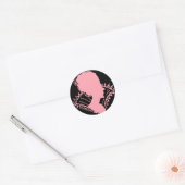 Aristocratische vrouw Ronde Sticker (Envelop)