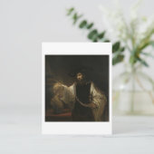 Aristoteles (384-322 voor Christus) met een buste  Briefkaart (Staand voorkant)