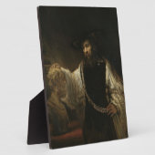 Aristoteles (384-322 voor Christus) met een buste  Fotoplaat (Zijkant)