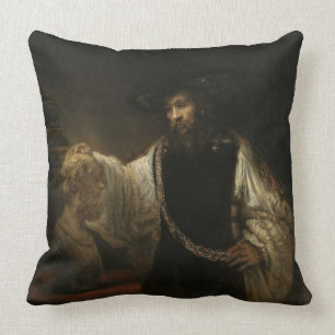 Aristoteles (384-322 voor Christus) met een buste Kussen