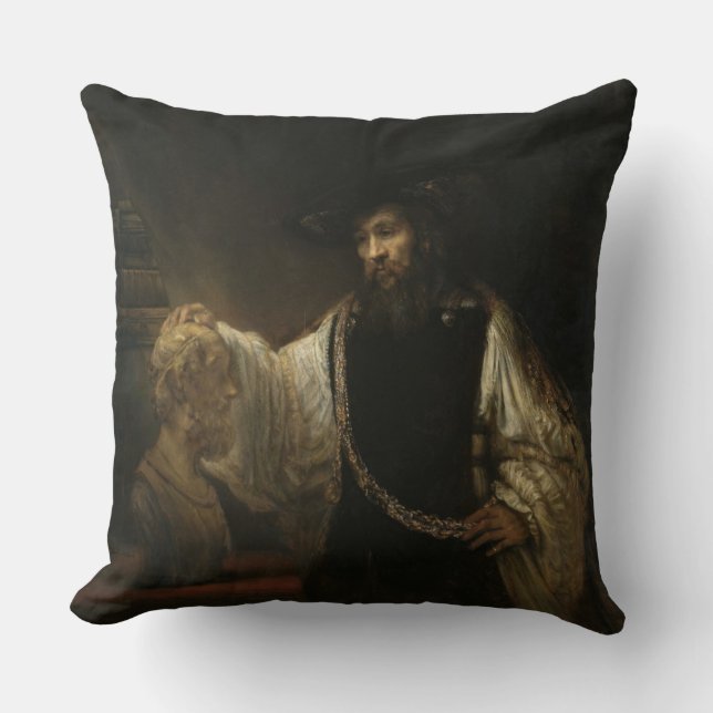 Aristoteles (384-322 voor Christus) met een buste  Kussen (Voorkant)