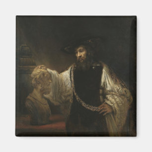 Aristoteles (384-322 voor Christus) met een buste Magneet