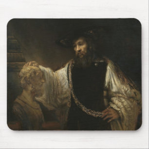 Aristoteles (384-322 voor Christus) met een buste Muismat